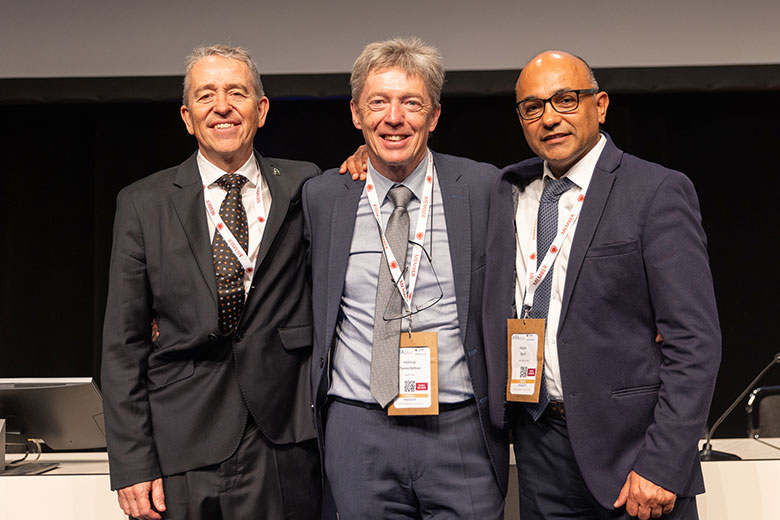 From left to right: Prof. Jose Luis Merino, Prof. Helmut Puererfellner and Prof. Haran Burri